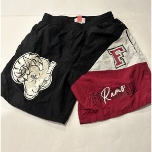 Mitchell & Ness‎ Fordham Rams Shorts Color Block Logo Athletic Mens L Swingman
